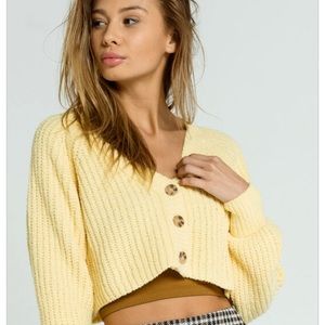 Tilly’s Full Tilt Yellow Cropped Sweater